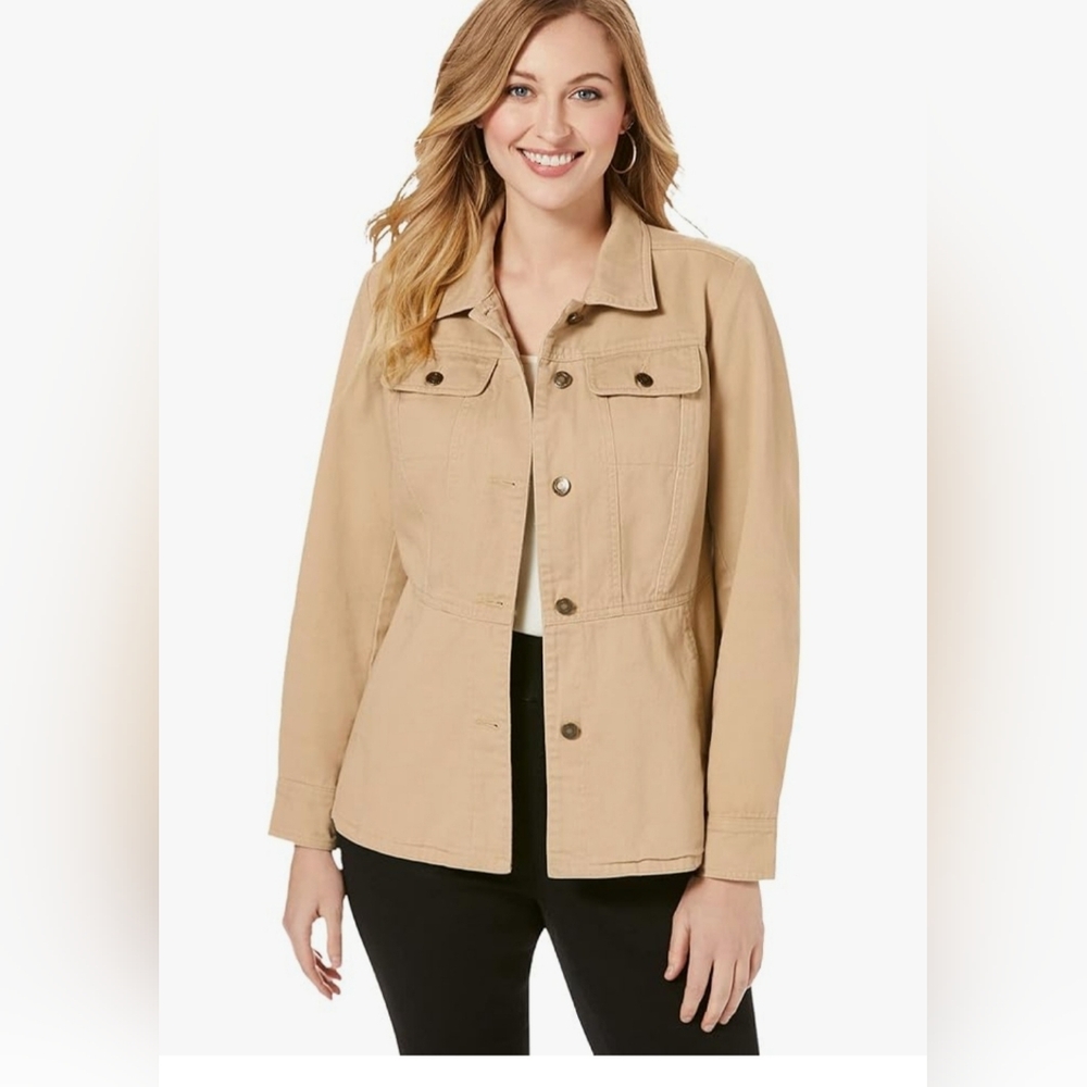 Jessica London Beige Utility Jacket‎